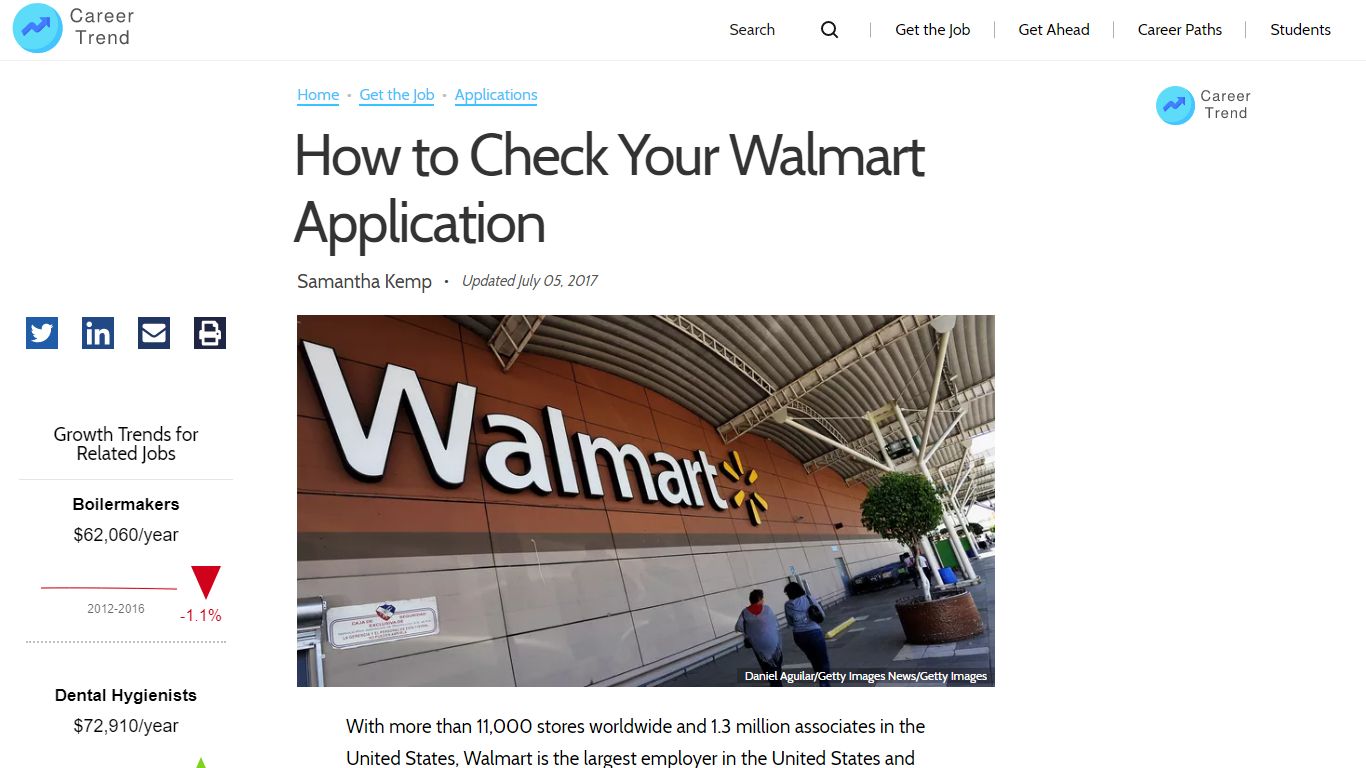 How to Check Your Walmart Application - Career Trend